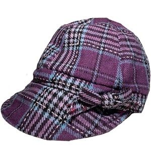 Vintage 90’s Purple Plaid Wool Cap
